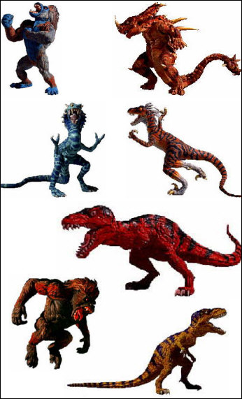 Primal Rage - Stwory